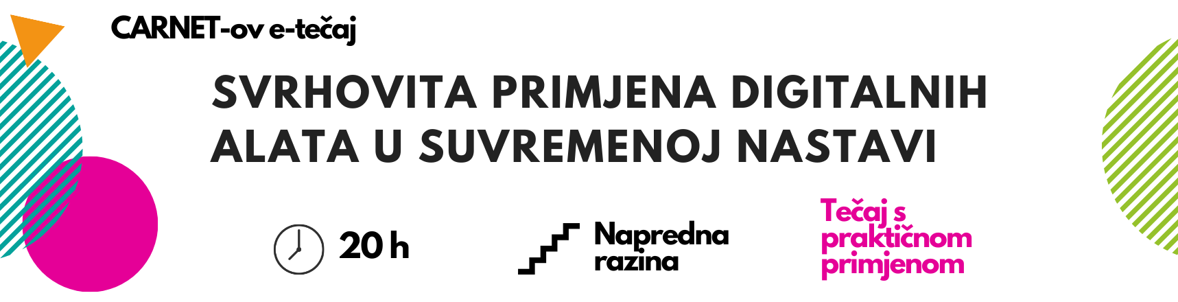 Svrhovita primjena digitalnih alata u suvremenoj nastavi – tečaj s praktičnom primjenom